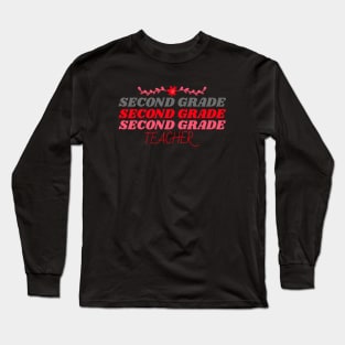 Second Grade Teacher Valentine's Day Long Sleeve T-Shirt